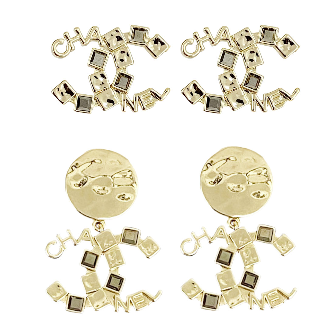CCE419 Chanel logo earrings - ccjewelryacc