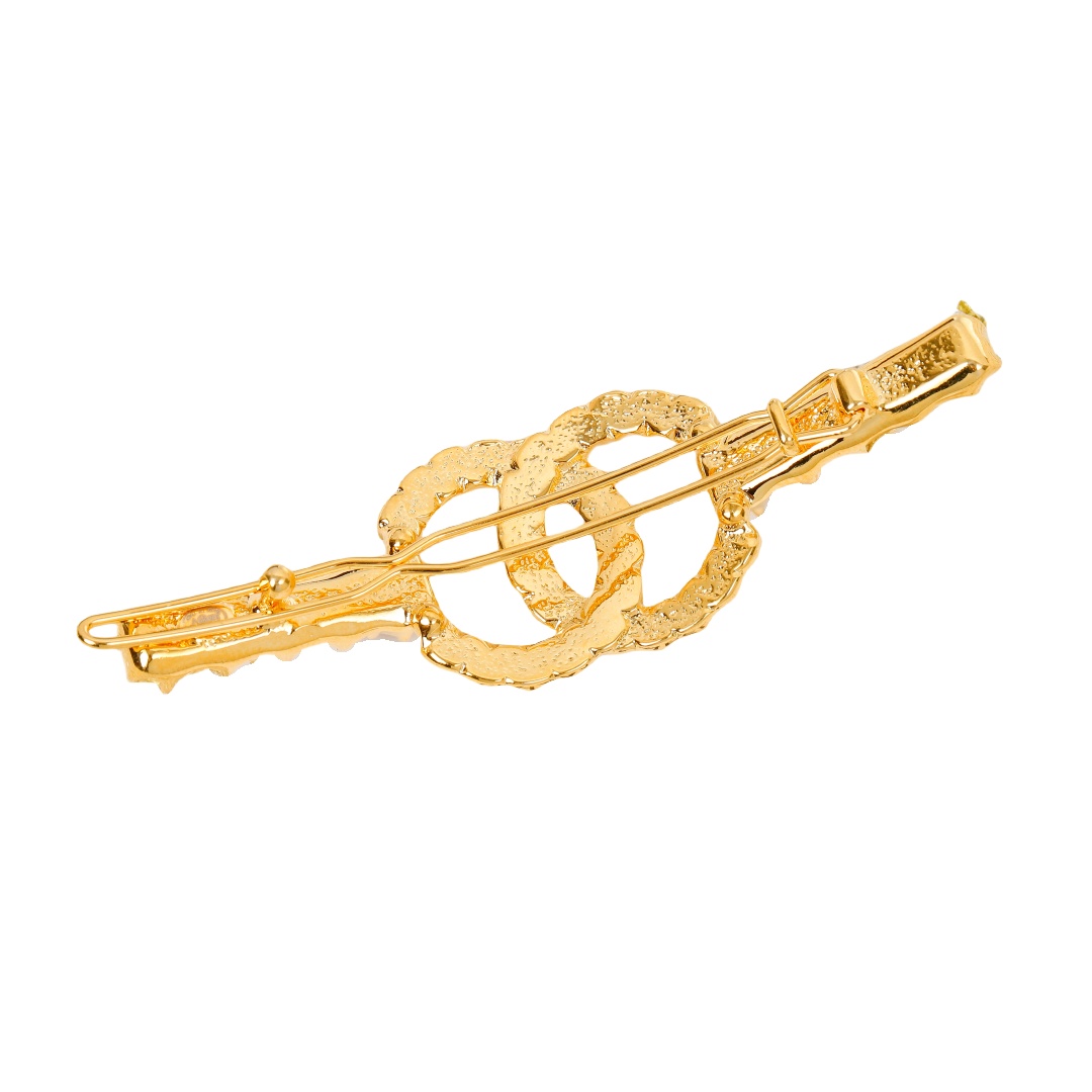 CCH035 Chanel rhinestone hair clip - ccjewelryacc