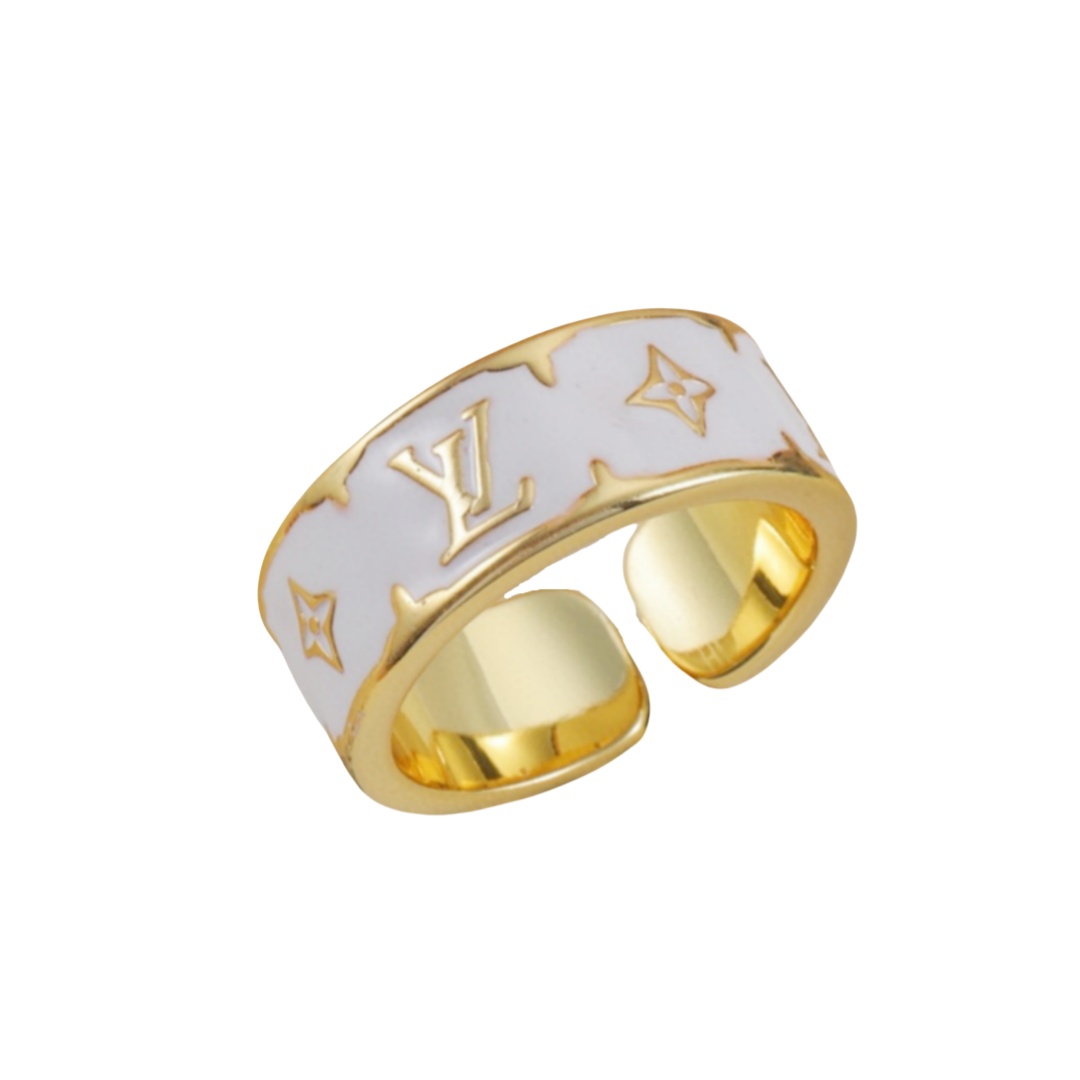 LVR006  LV Nanogram Enamel Ring - ccjewelryacc