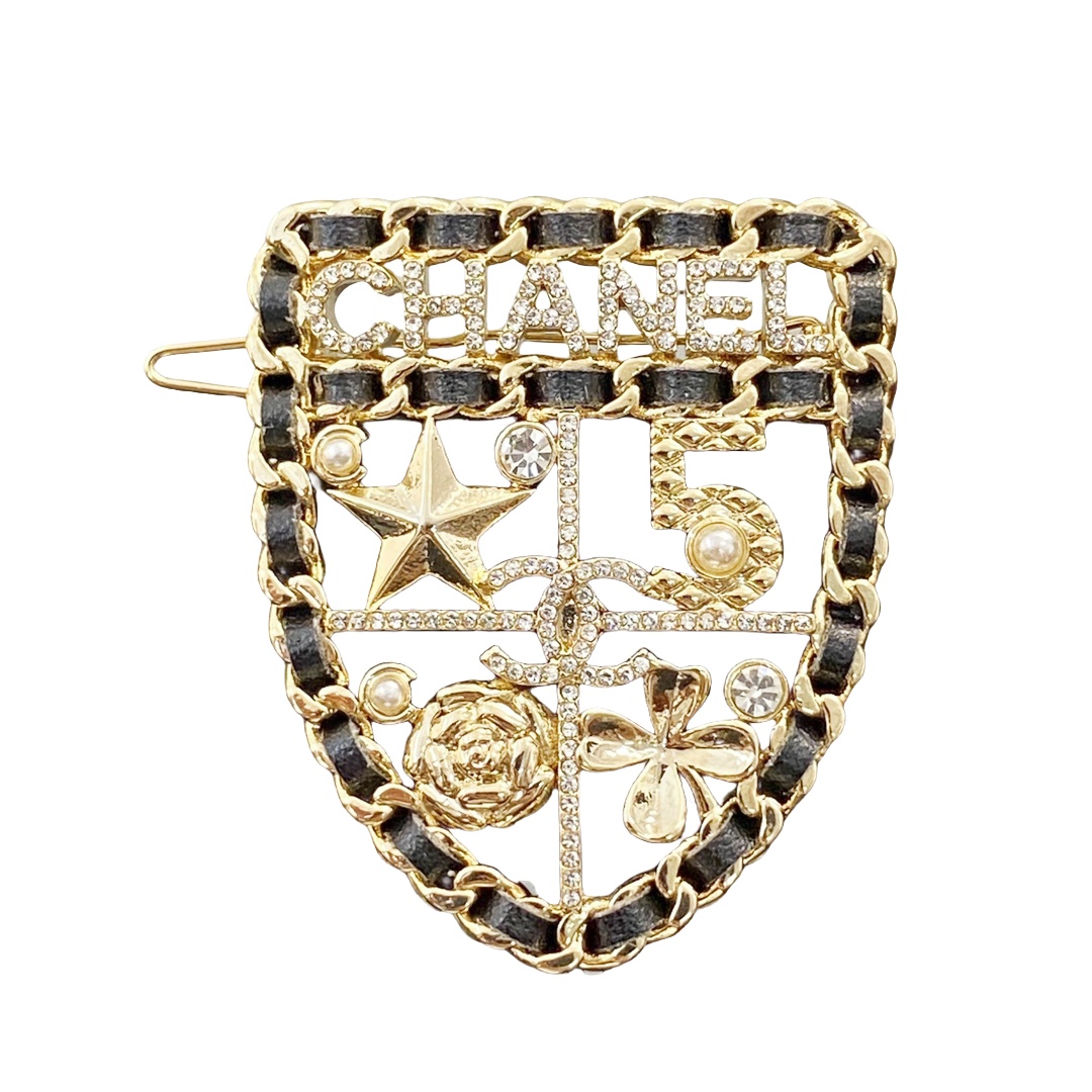 CCH061 chanel shield hair pin - ccjewelryacc