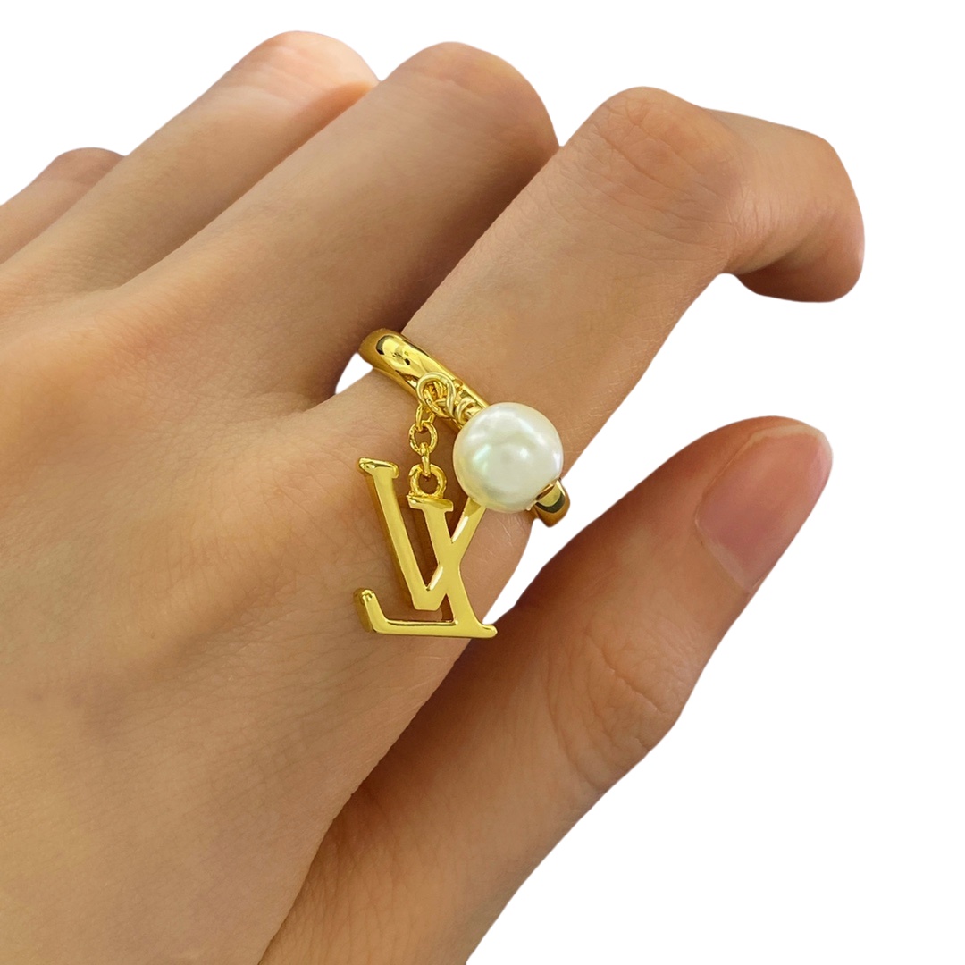 LVR004 louis vuitton logo charms ring - ccjewelryacc