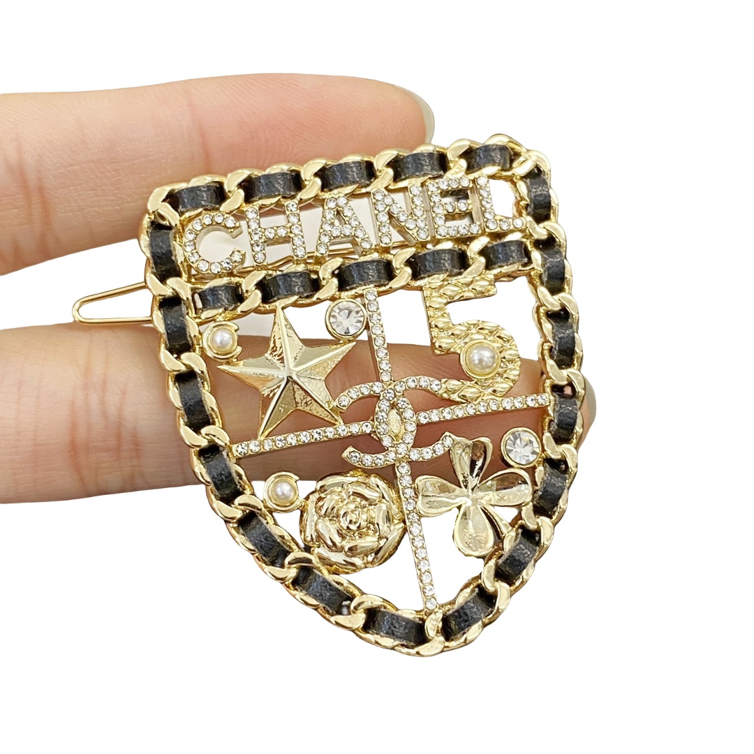 CCH061 chanel shield hair pin - ccjewelryacc