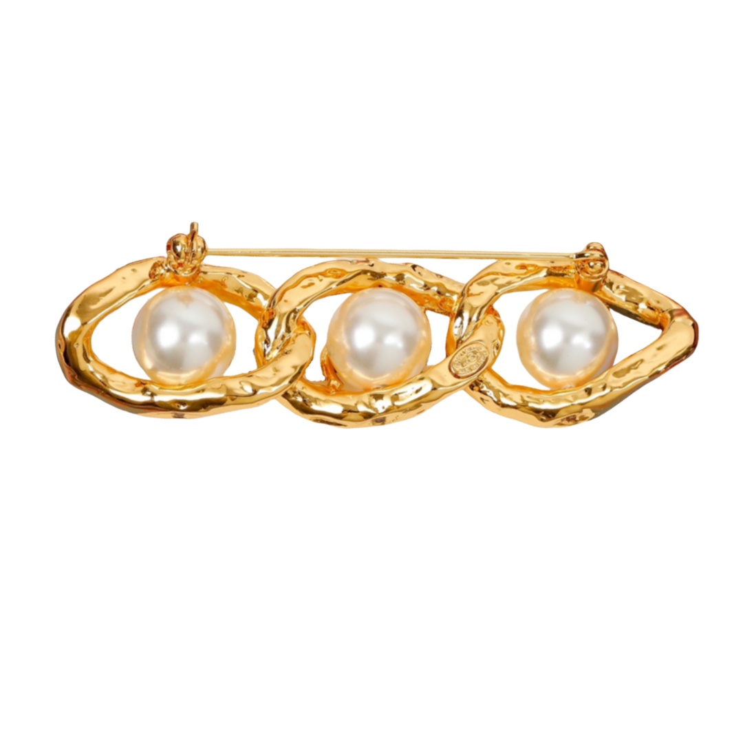BCB557 Vintage Gold Coco Brooch pin - ccjewelryacc