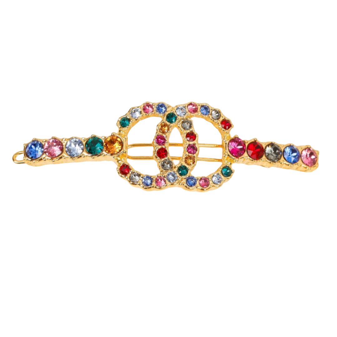 CCH035 Chanel rhinestone hair clip - ccjewelryacc