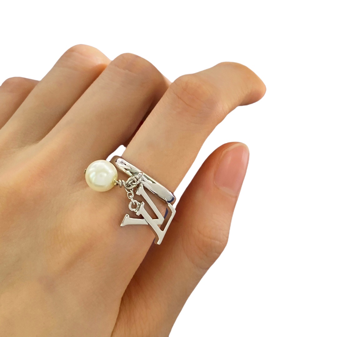 LVR004 louis vuitton logo charms ring - ccjewelryacc