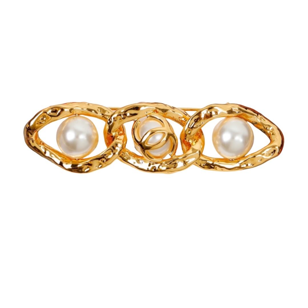 BCB557 Vintage Gold Coco Brooch pin - ccjewelryacc