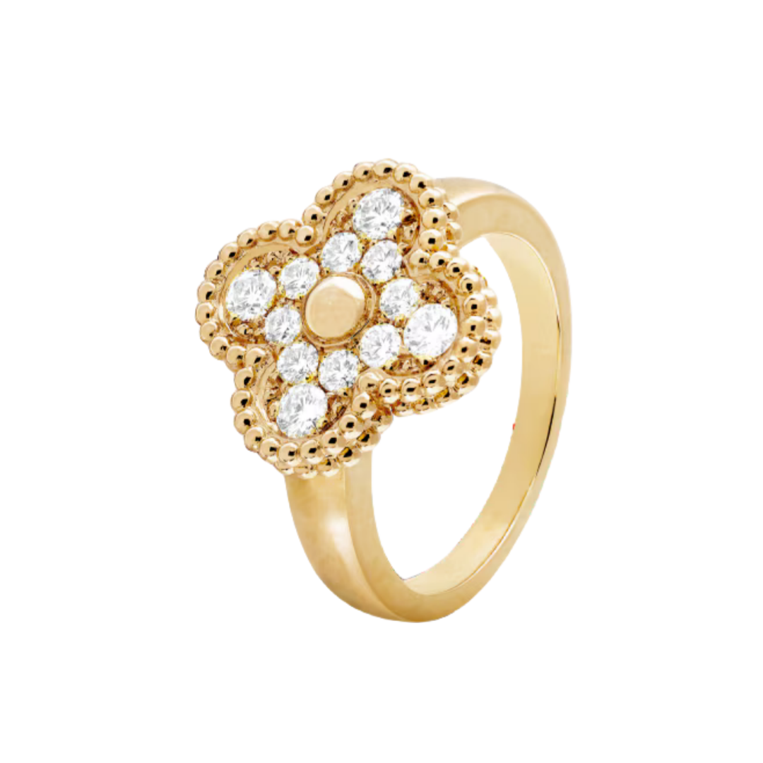 VCR012 VCA Vintage Alhambra ring with diamond - ccjewelryacc