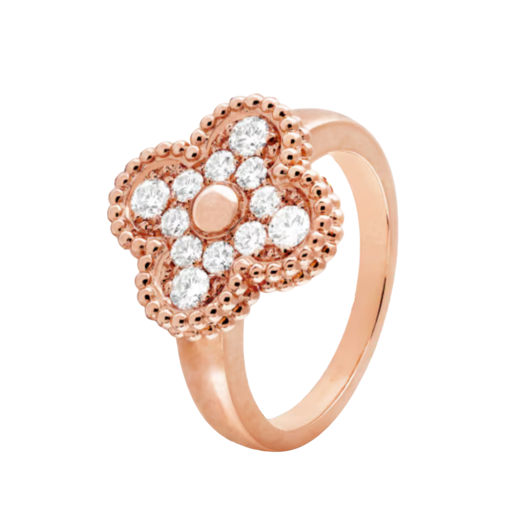 VCR012 VCA Vintage Alhambra ring with diamond - ccjewelryacc
