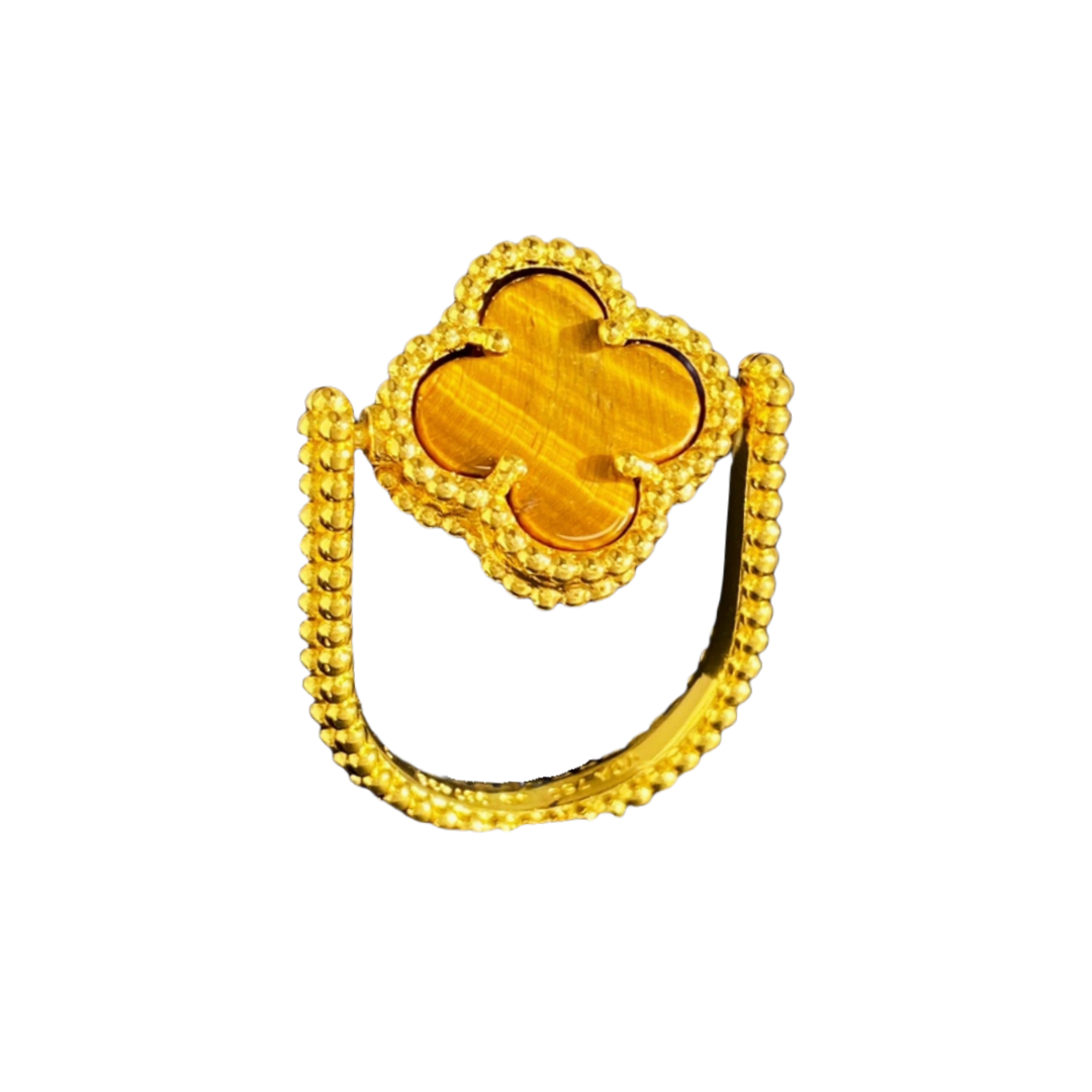 VCR013 Vintage Alhambra reversible ring - ccjewelryacc