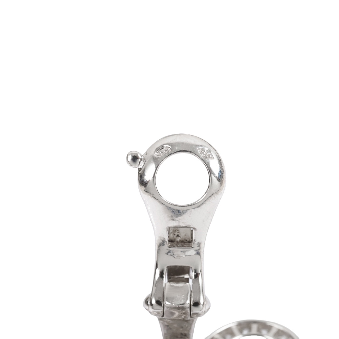 VCEV006 18k White Gold Van Cleef & Arpels Flowerlace earring clip - ccjewelryacc