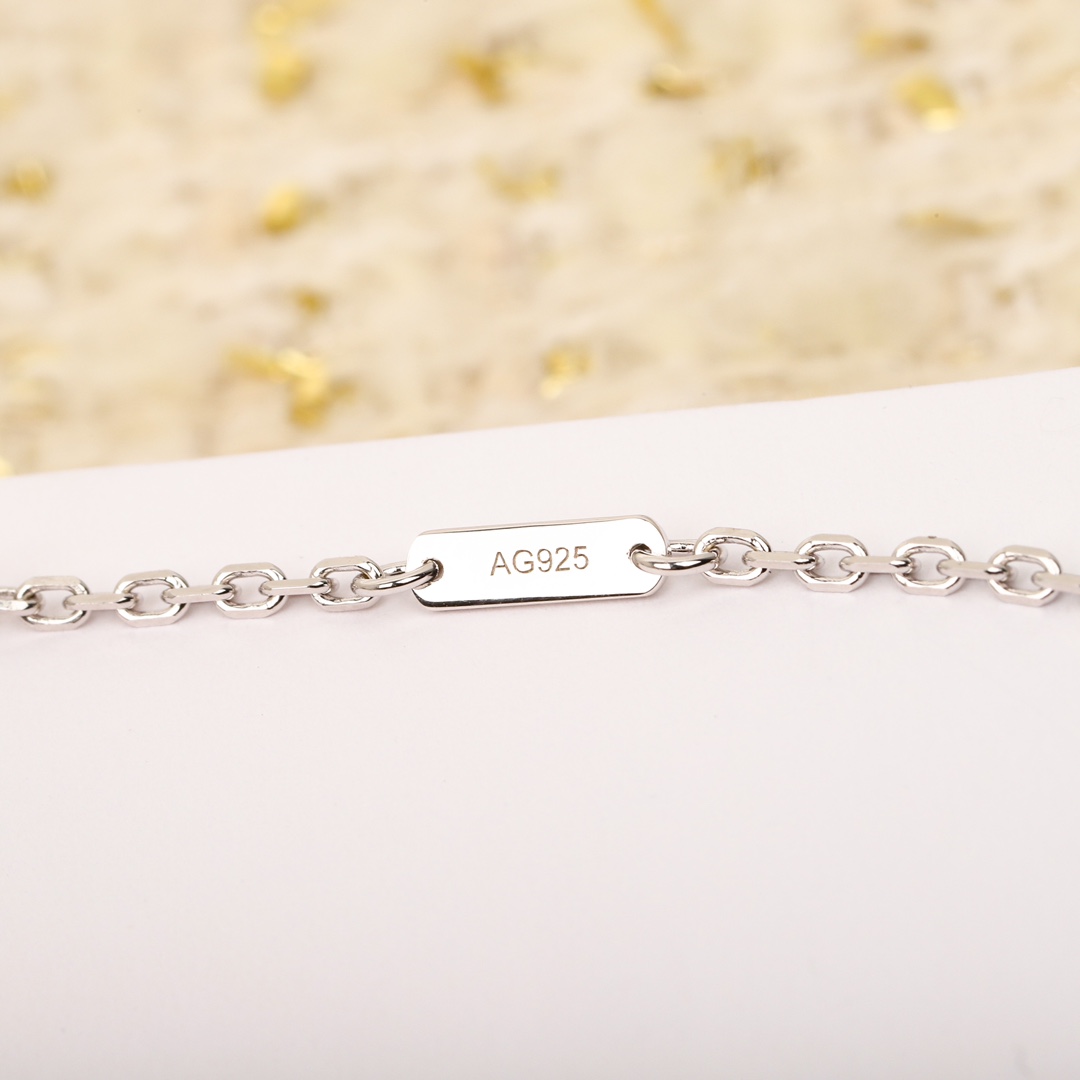 VCNS009  18k white gold diamond vca Flowerlace necklace - ccjewelryacc