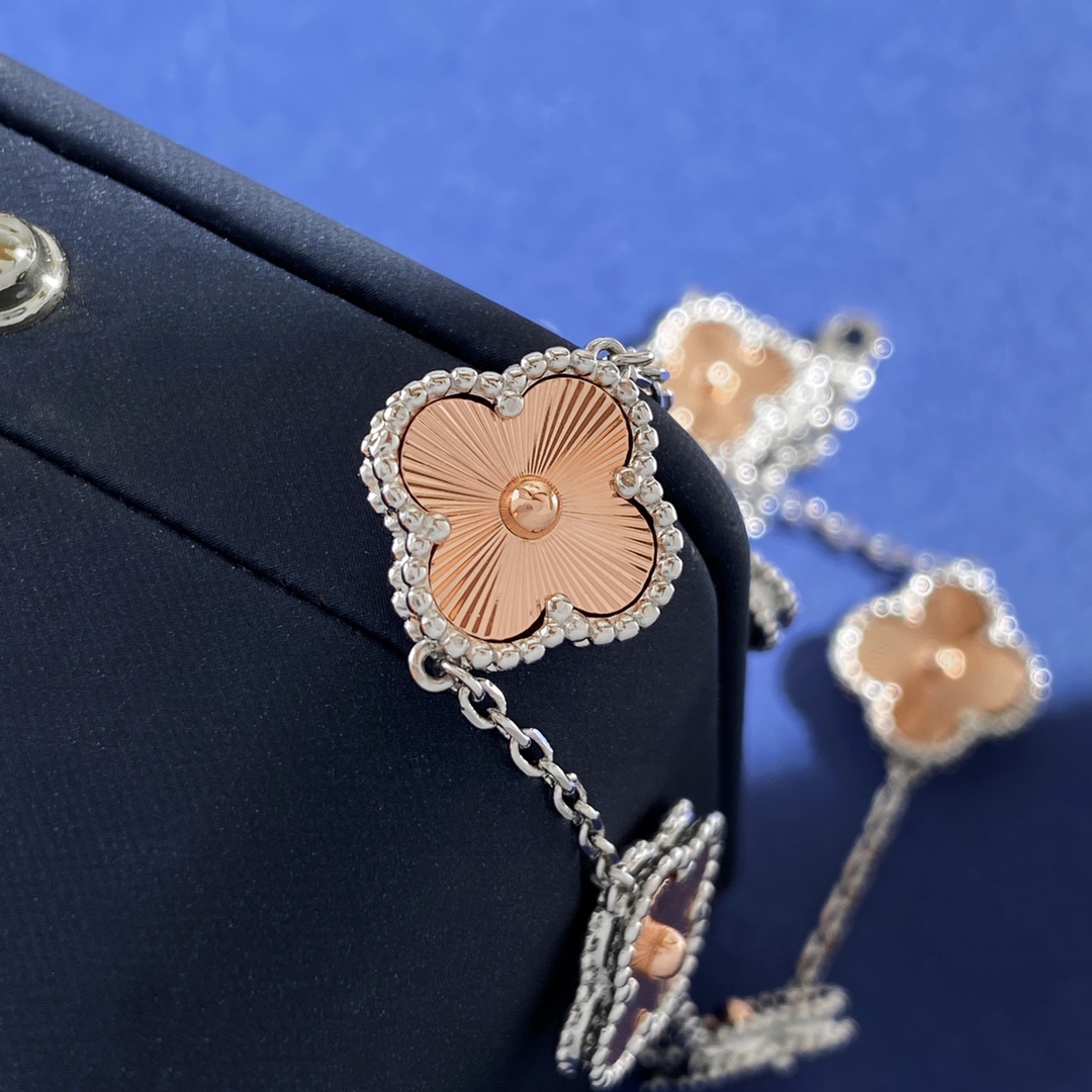 VCN036  VCA Two Tone 2024 Holiday Necklace 10 motifs - ccjewelryacc