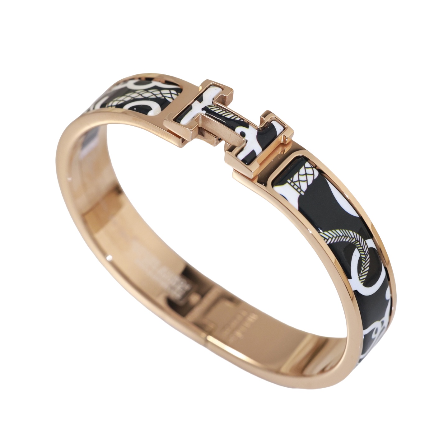 HMS056 18k Gold Hermes Clic enamel H bracelet - ccjewelryacc