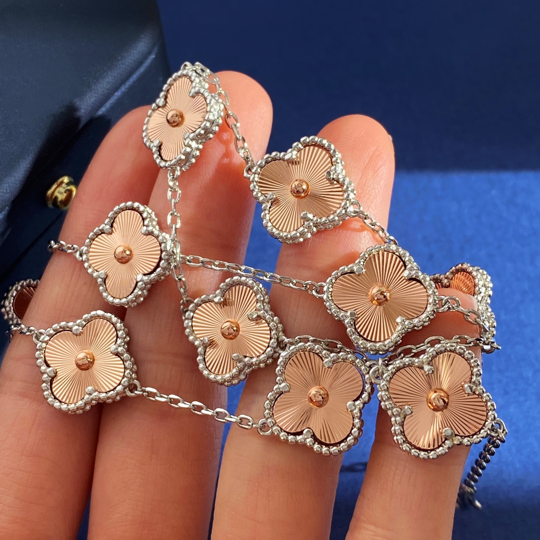 VCN036  VCA Two Tone 2024 Holiday Necklace 10 motifs - ccjewelryacc