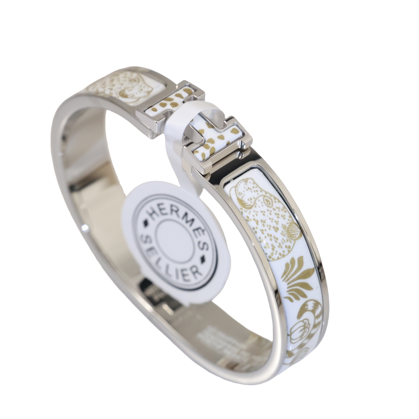 HMS055 18k Gold Hermes Clic enamel H bracelet - ccjewelryacc
