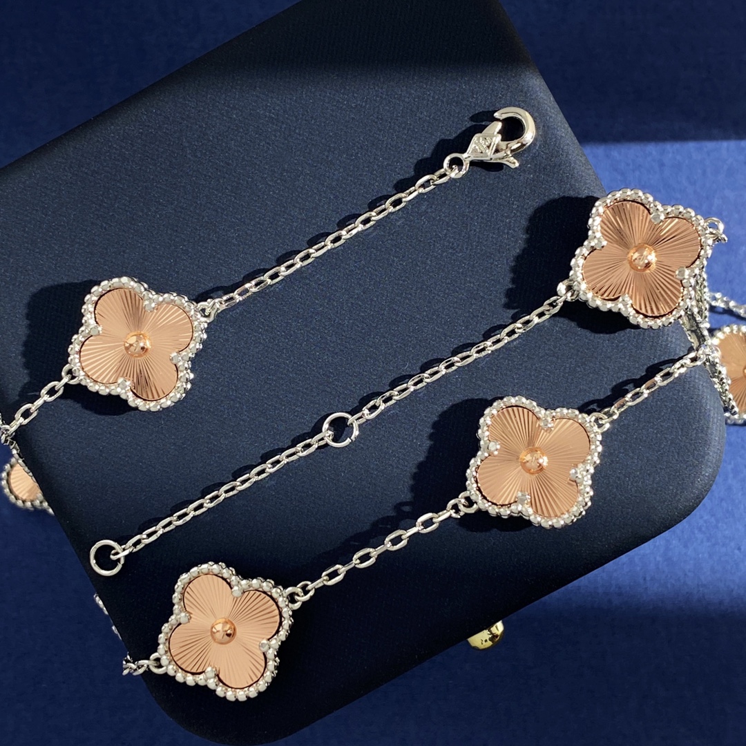 VCN036  VCA Two Tone 2024 Holiday Necklace 10 motifs - ccjewelryacc