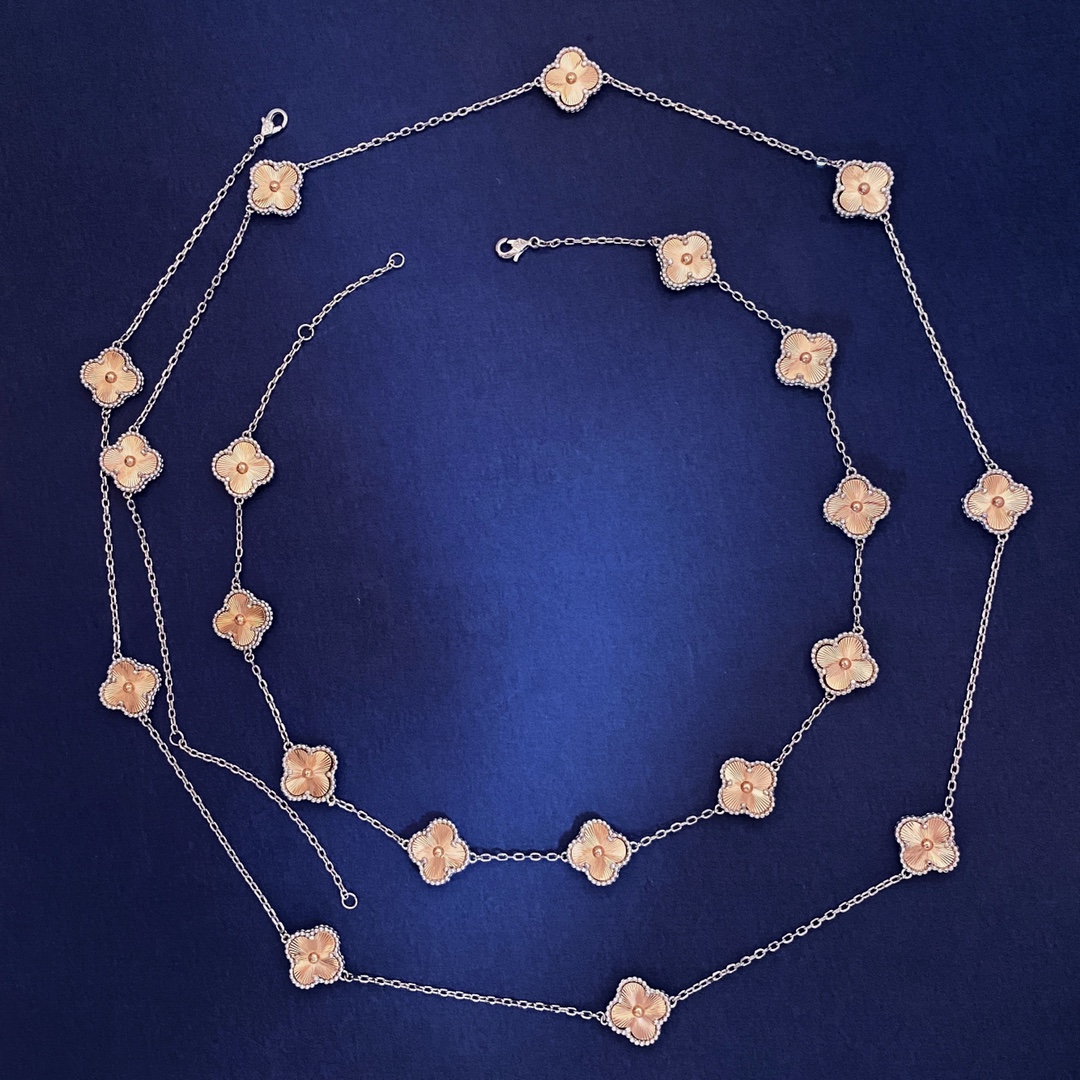 VCN036  VCA Two Tone 2024 Holiday Necklace 10 motifs - ccjewelryacc