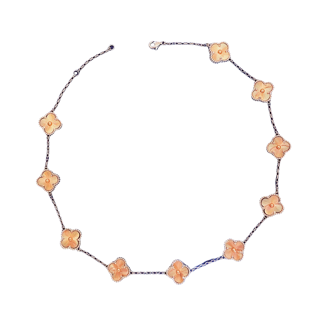 VCN036  VCA Two Tone 2024 Holiday Necklace 10 motifs - ccjewelryacc