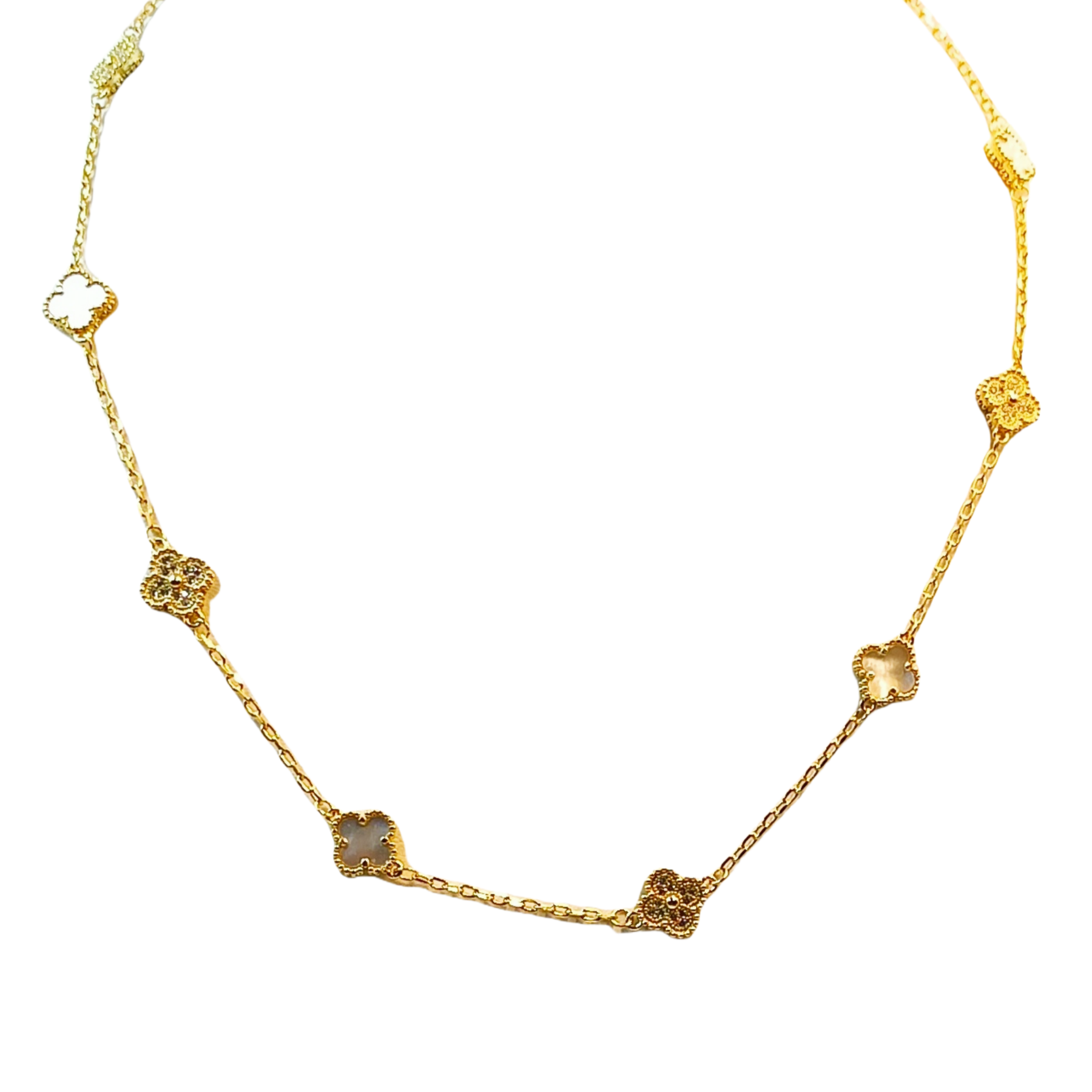 VCN052 Mini VCA 10 motif Sweet alhambra necklace - ccjewelryacc
