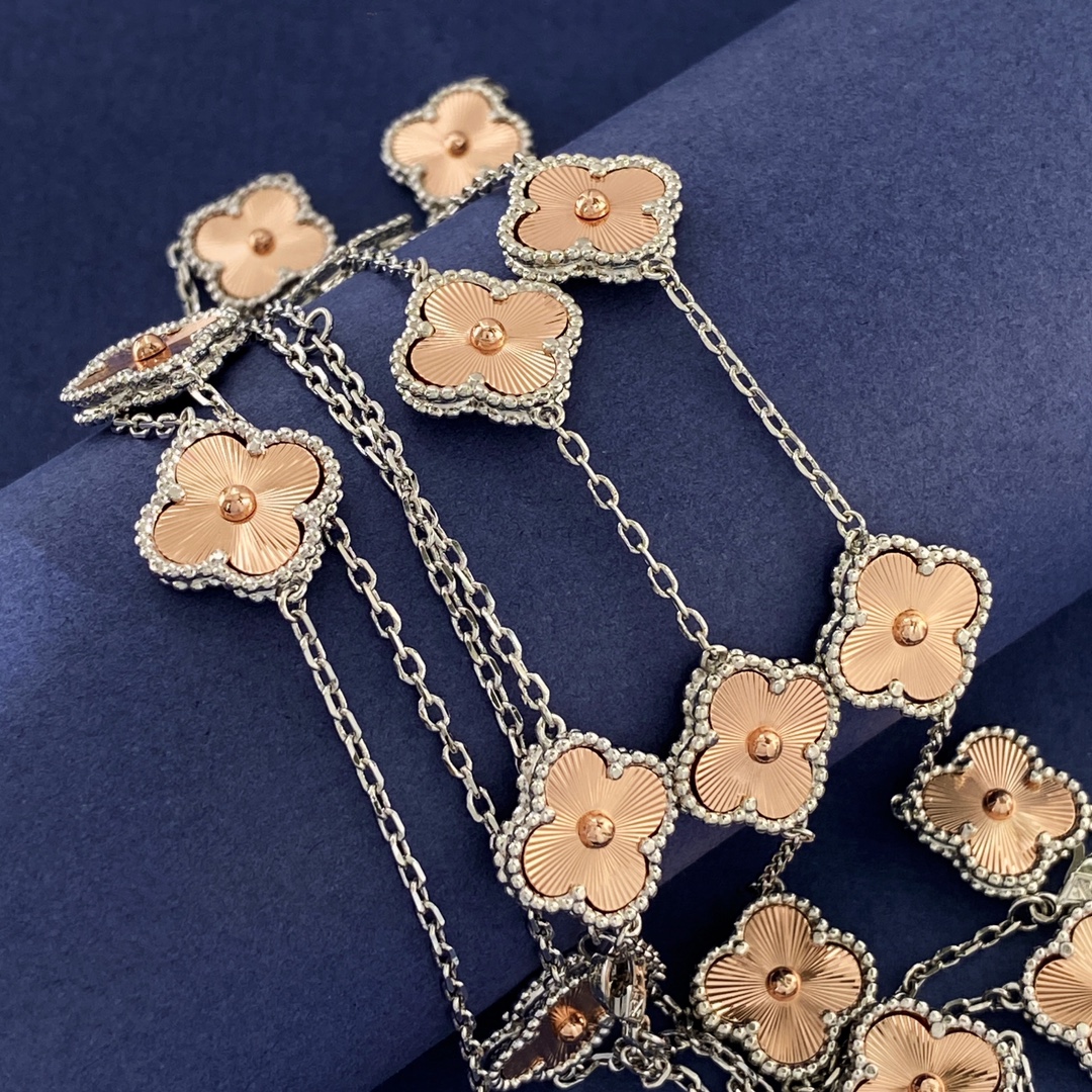 VCN036  VCA Two Tone 2024 Holiday Necklace 10 motifs - ccjewelryacc