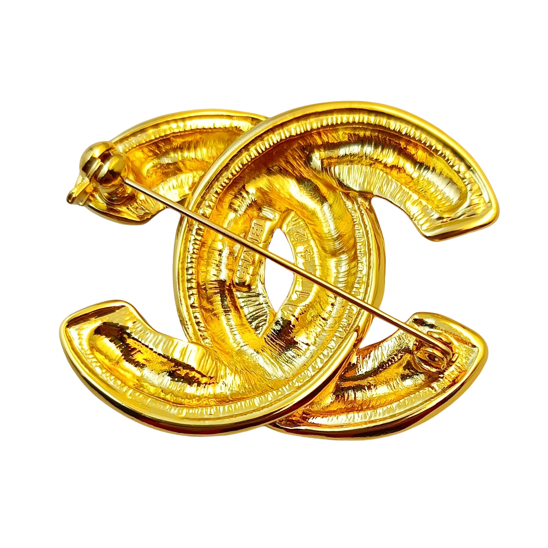 BCB003 Vintage Gold CC birdcage brooch - ccjewelryacc