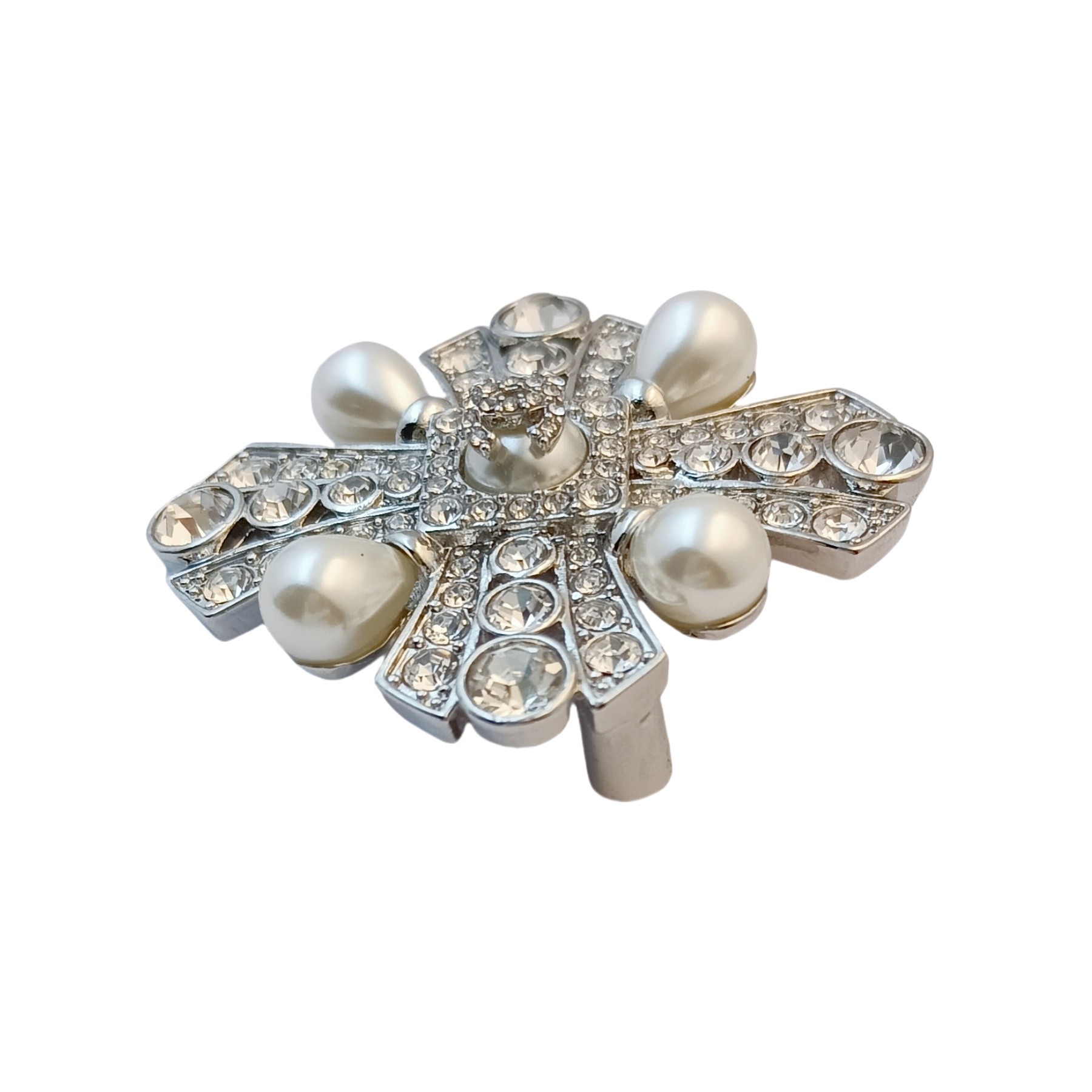 BCB201 CC Baroque style crystal and pearl brooch pin - ccjewelryacc