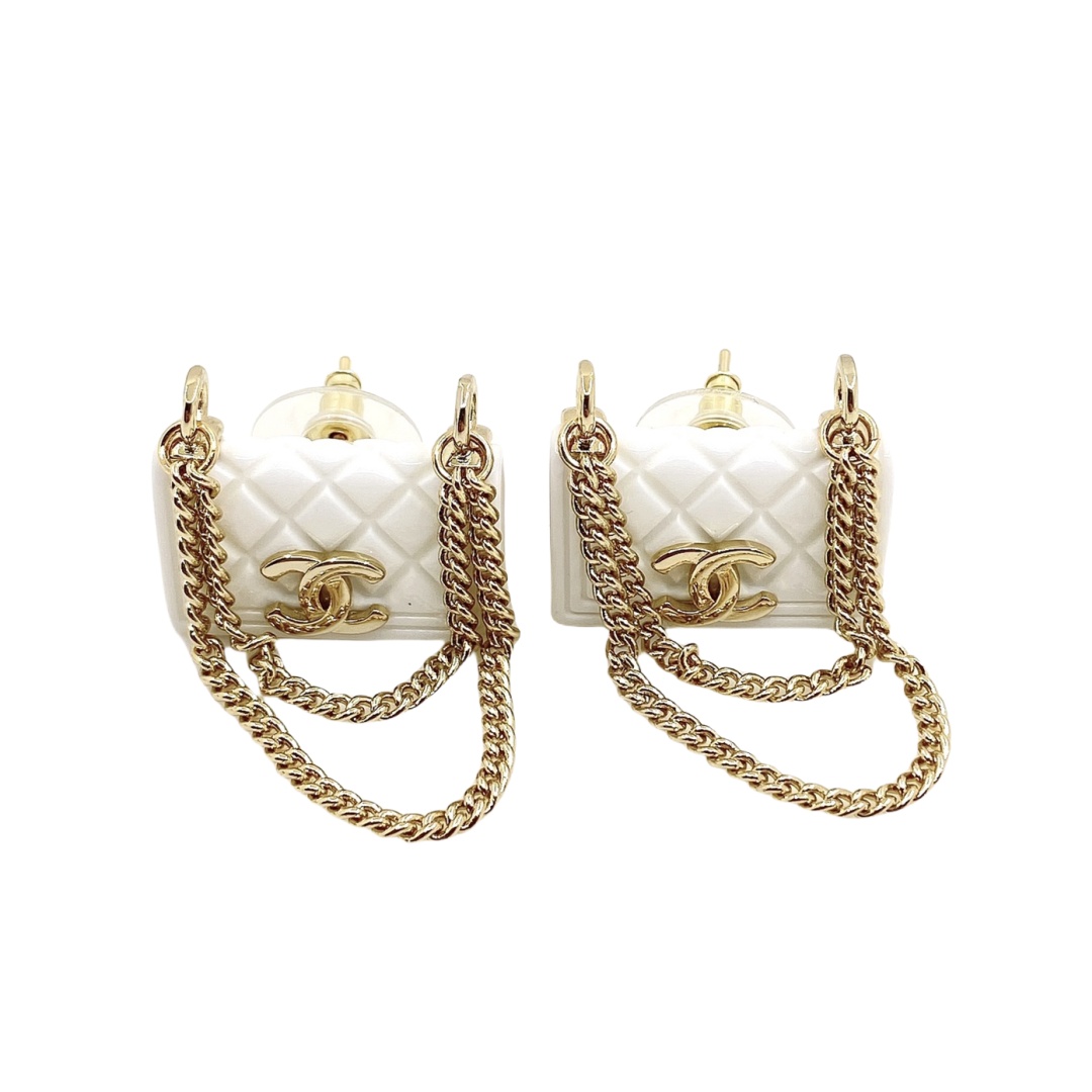 CCE269 Chanel Bag Chain earrings - ccjewelryacc