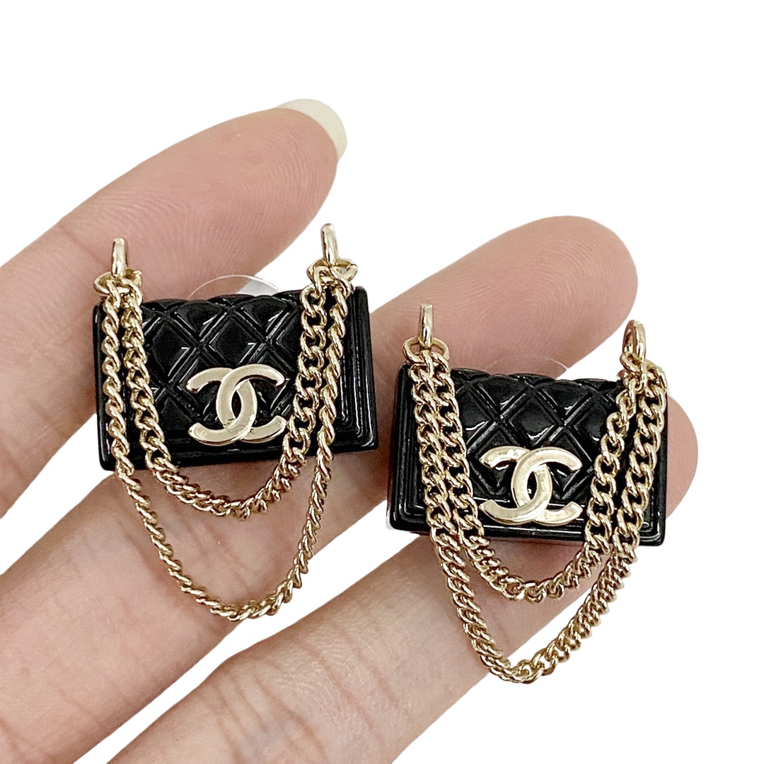 CCE269 Chanel Bag Chain earrings - ccjewelryacc