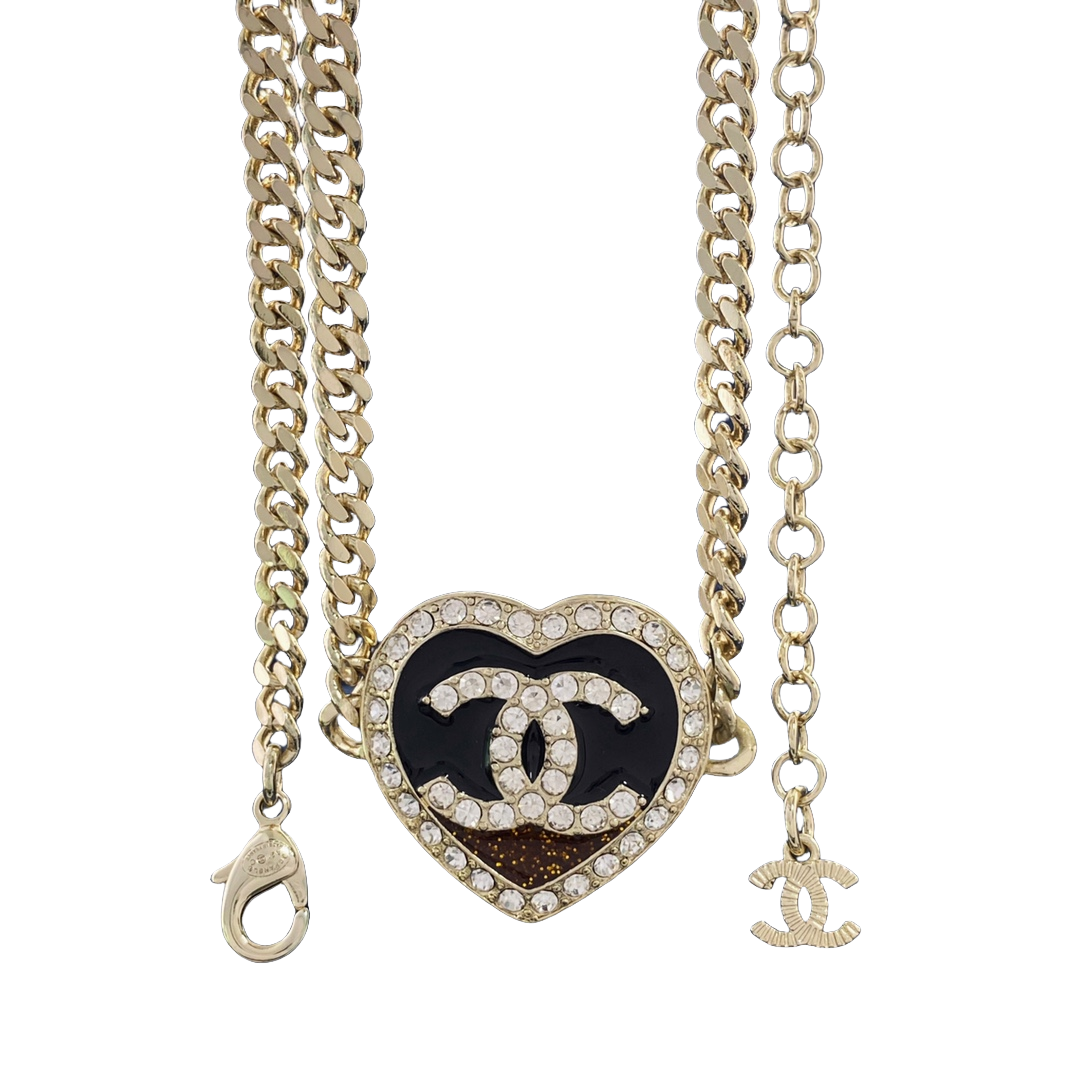 CCN077 CC Heart pendant Necklace - ccjewelryacc