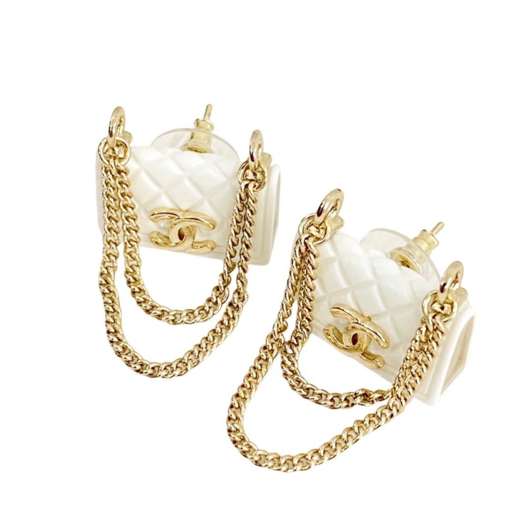 CCE269 Chanel Bag Chain earrings - ccjewelryacc