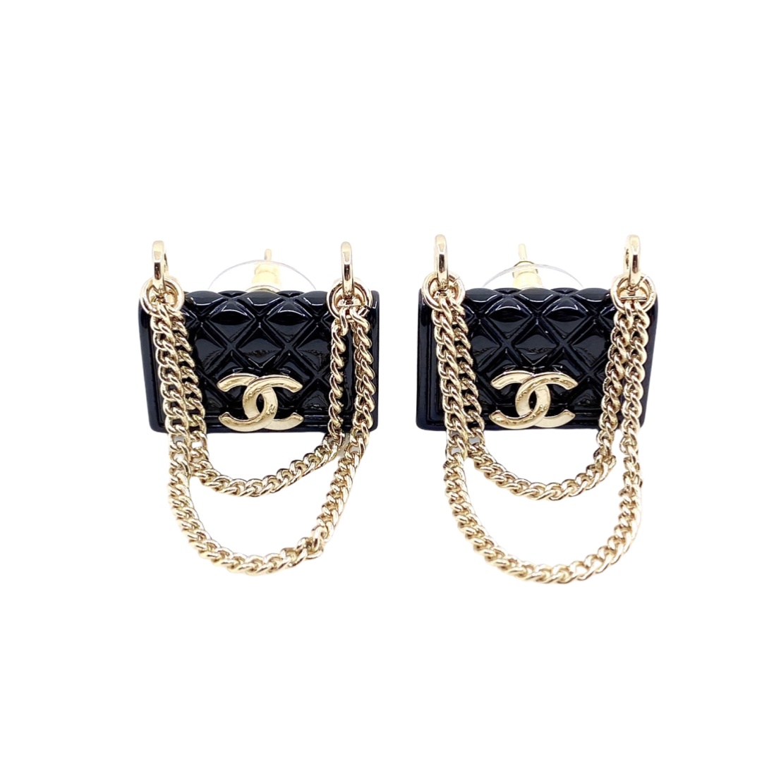 CCE269 Chanel Bag Chain earrings - ccjewelryacc