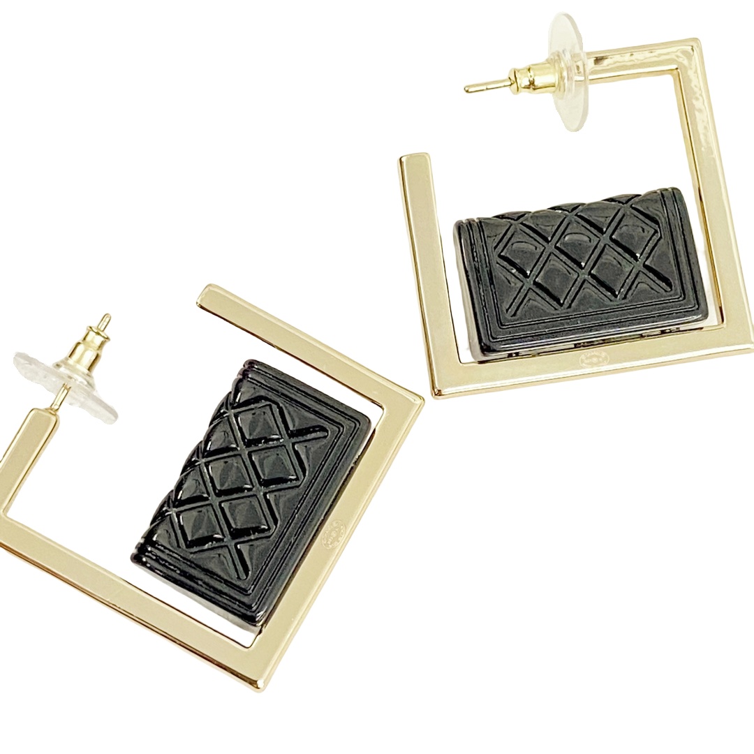 CCE268 Chanel Bag hoop earrings - ccjewelryacc