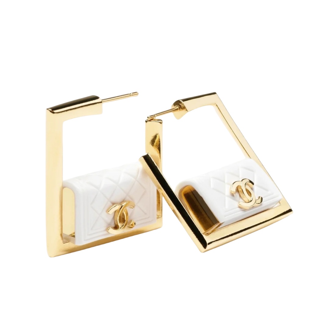 CCE268 Chanel Bag hoop earrings - ccjewelryacc