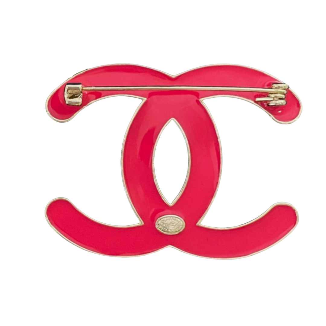 BCB198 Pink gradient color crystal  CC brooch - ccjewelryacc