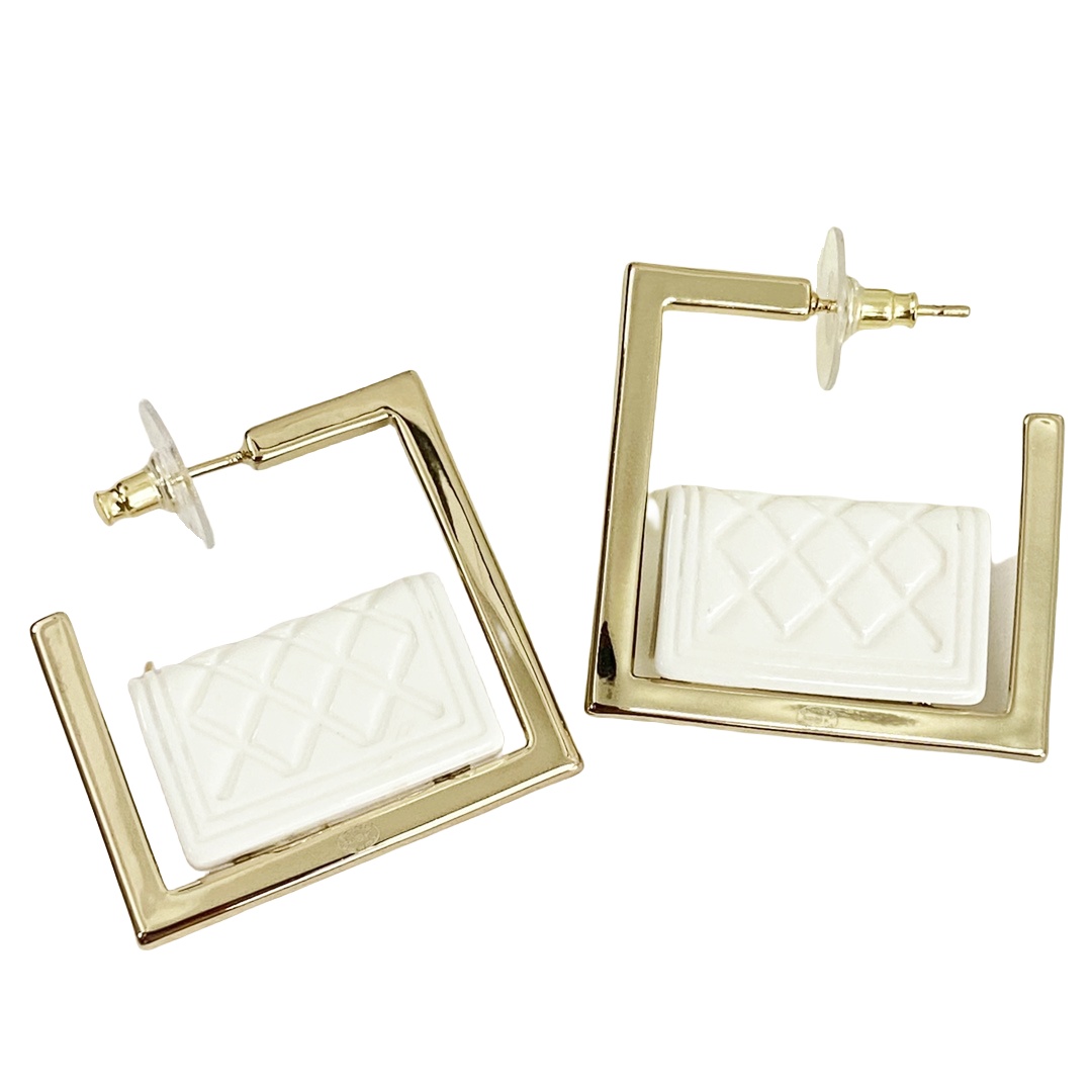 CCE268 Chanel Bag hoop earrings - ccjewelryacc