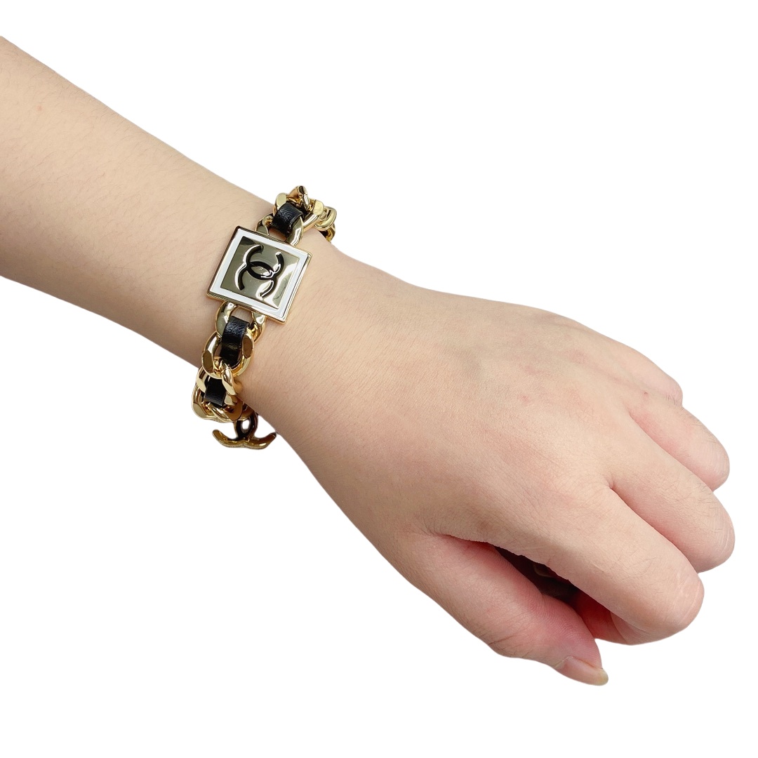 CCT001 Chanel leather choker and earrings - ccjewelryacc