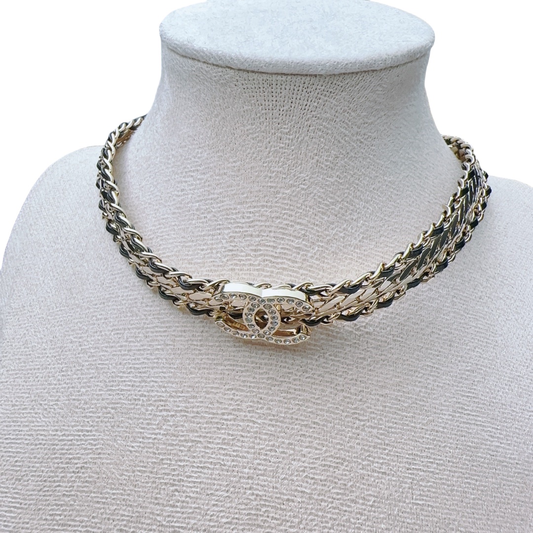 CCN256 chanel choker gold - ccjewelryacc
