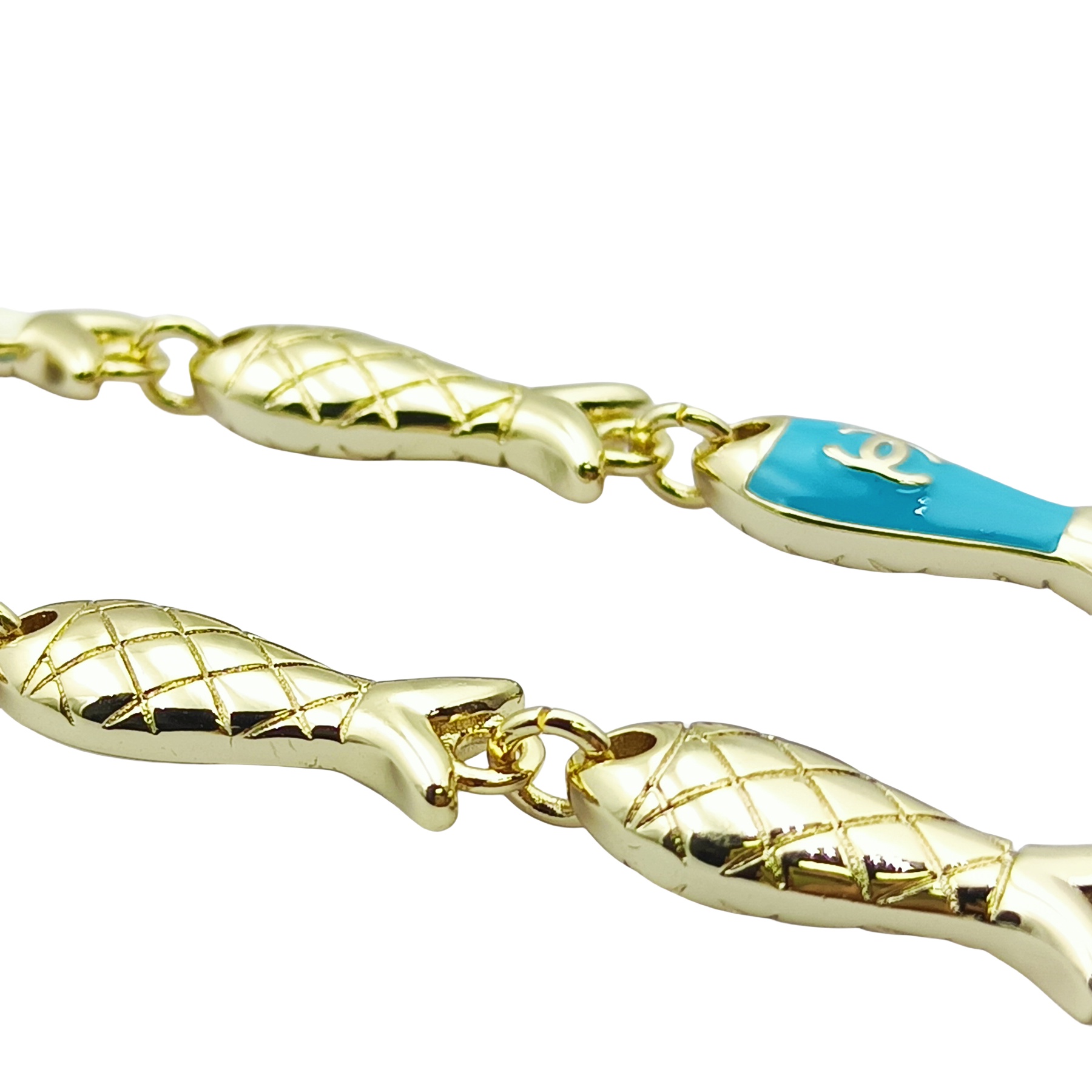 CCL091 Chanel Marine element enamel long chain sweater necklace - ccjewelryacc