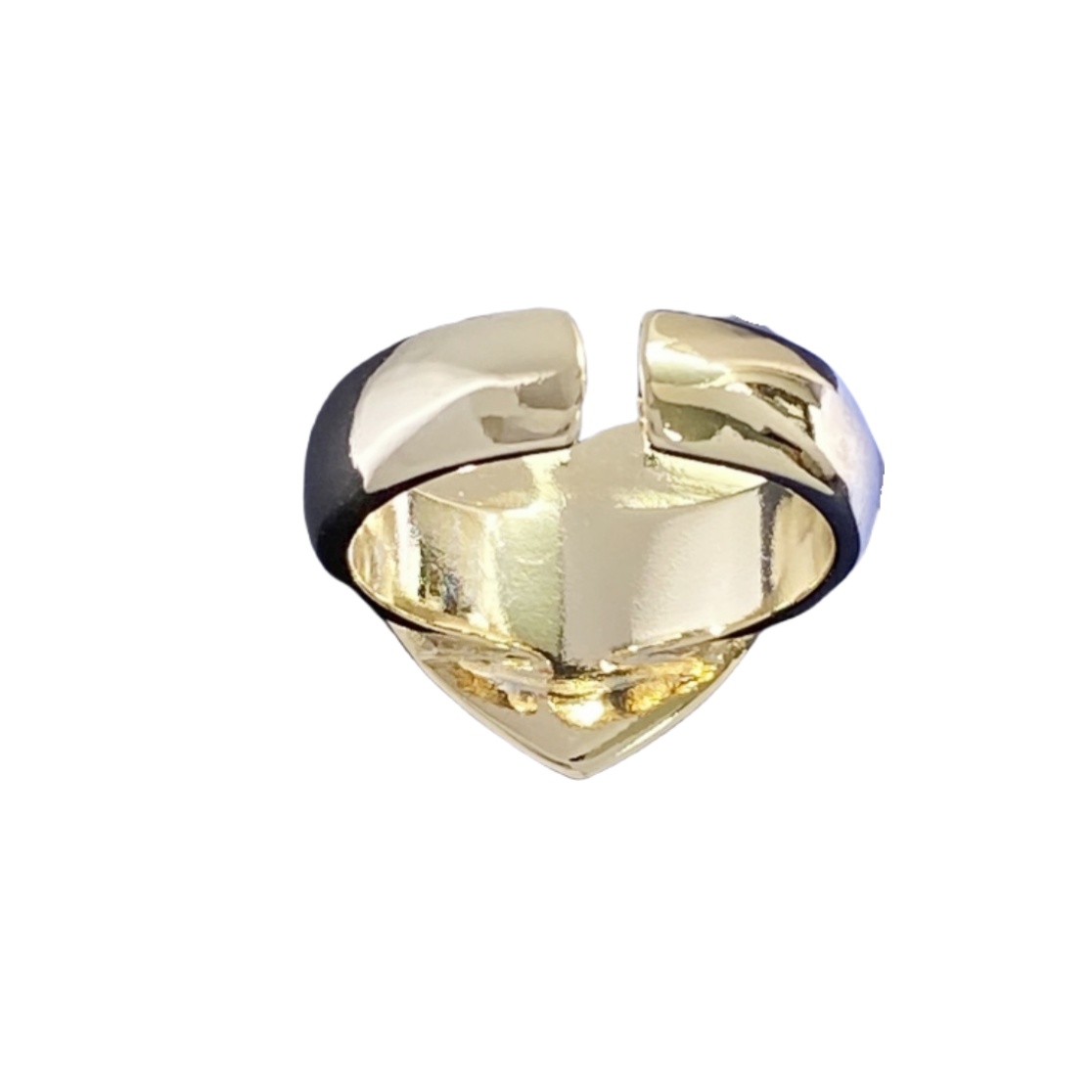 CCR054 Chanel Denim texture heart Ring - ccjewelryacc
