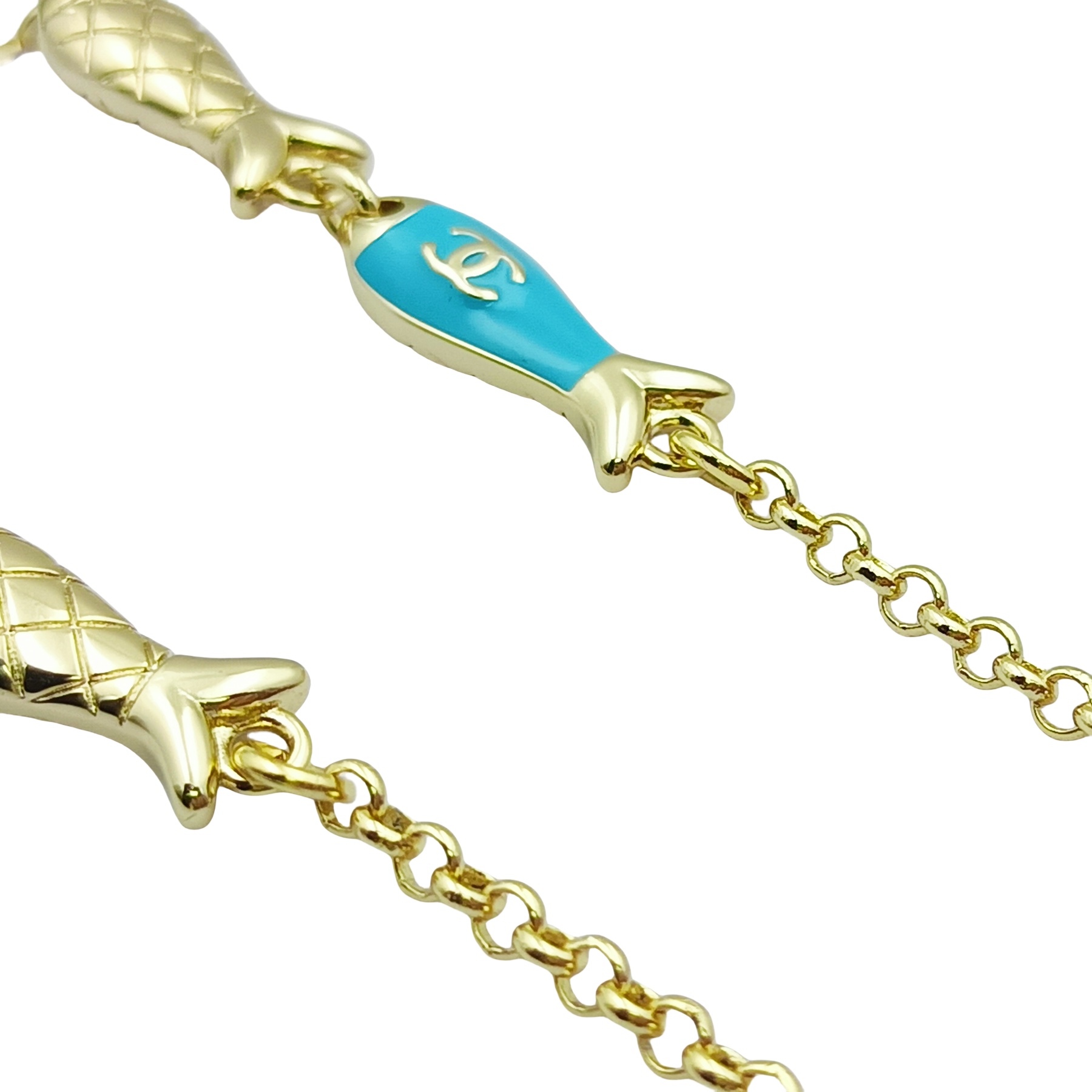 CCL091 Chanel Marine element enamel long chain sweater necklace - ccjewelryacc
