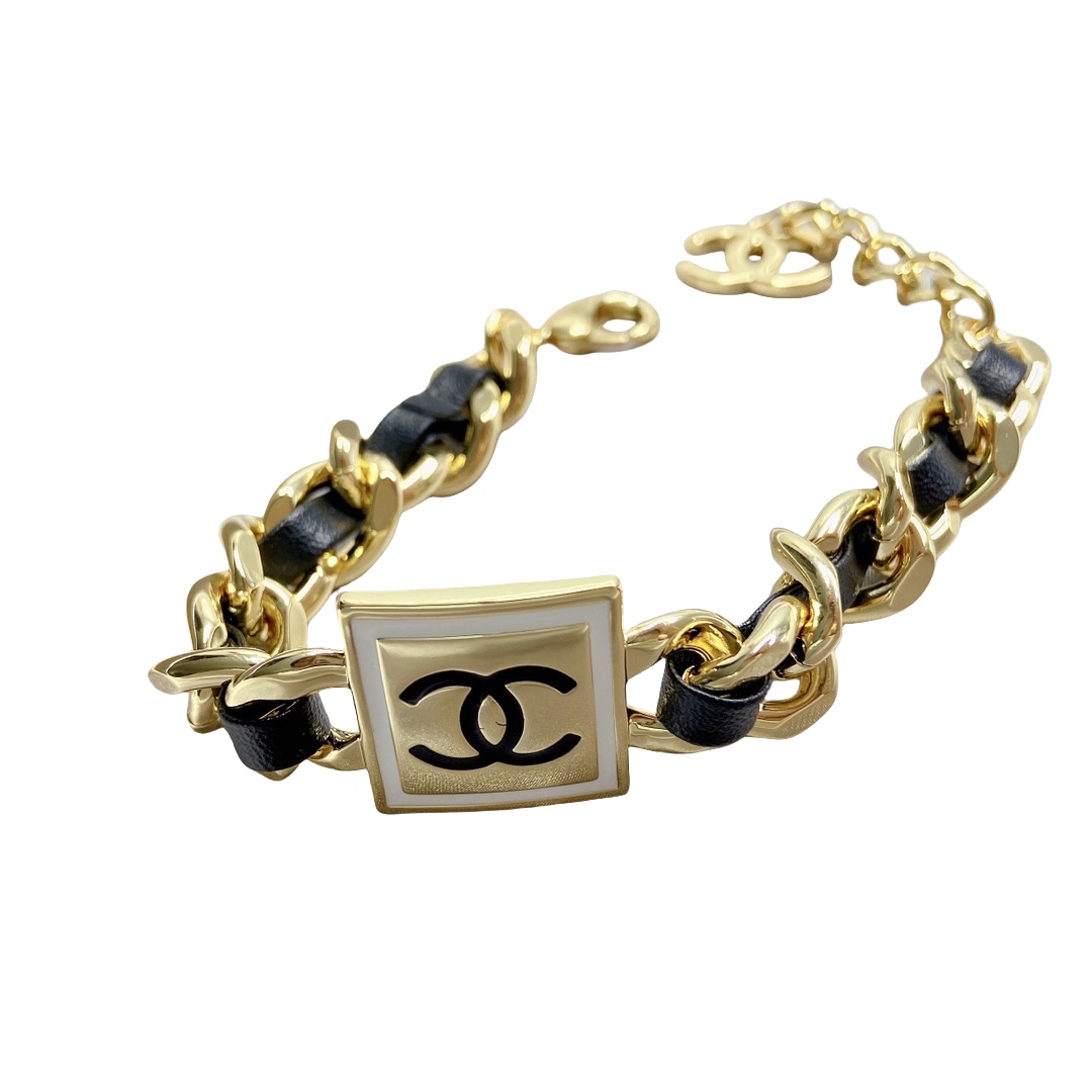 CCT001 Chanel leather choker and earrings - ccjewelryacc