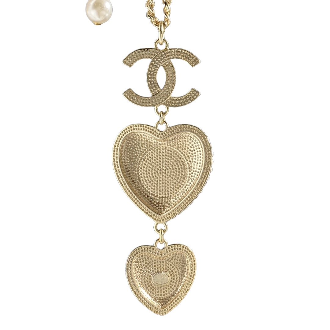 CCN171 chanel heart necklace - ccjewelryacc