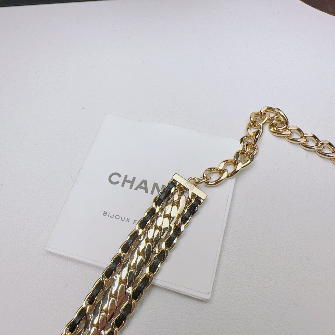 CCN256 chanel choker gold - ccjewelryacc