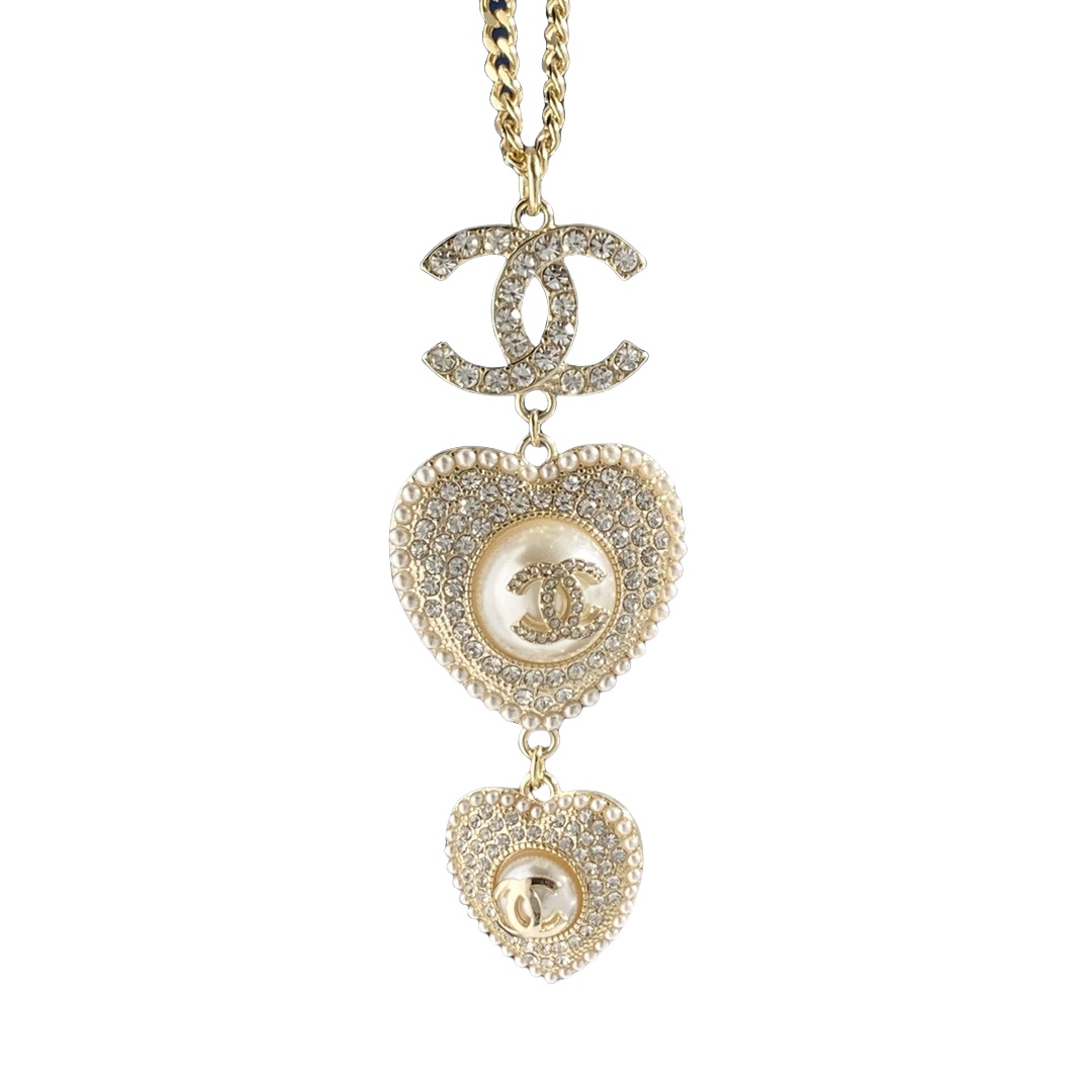 CCN171 chanel heart necklace - ccjewelryacc
