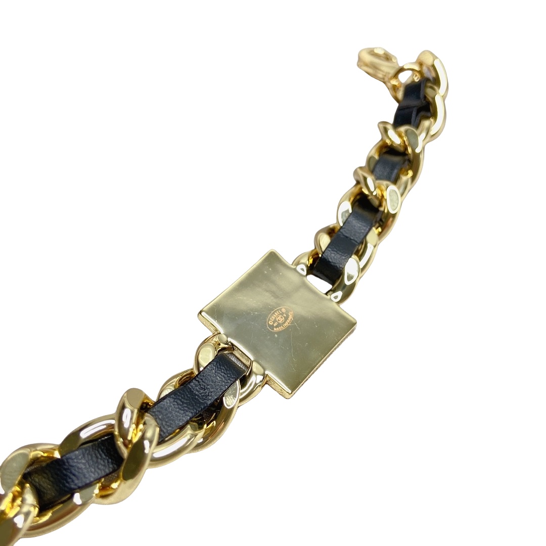 CCT001 Chanel leather choker and earrings - ccjewelryacc