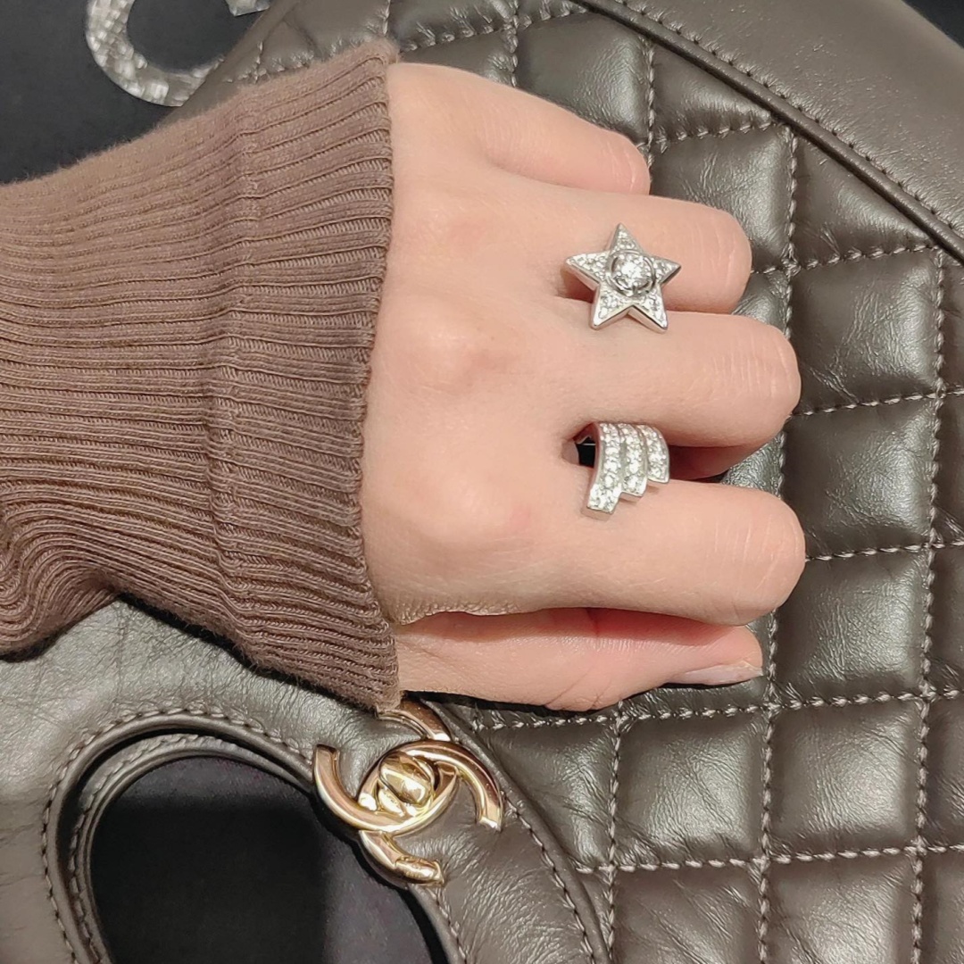 CCRS014 18K White Gold and diamond Comète Géode ring - ccjewelryacc