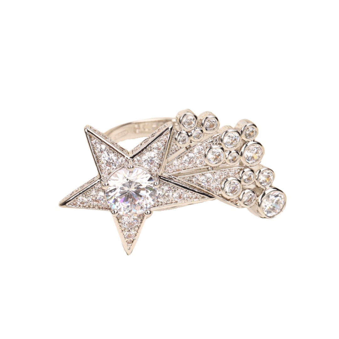 CCRS015 18K White Gold and diamond Comète Géode ring - ccfashionjewelry