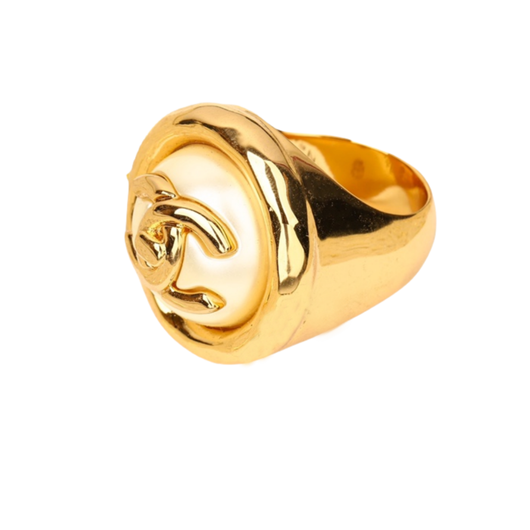 CCR010 Chanel pearl ring - ccjewelryacc