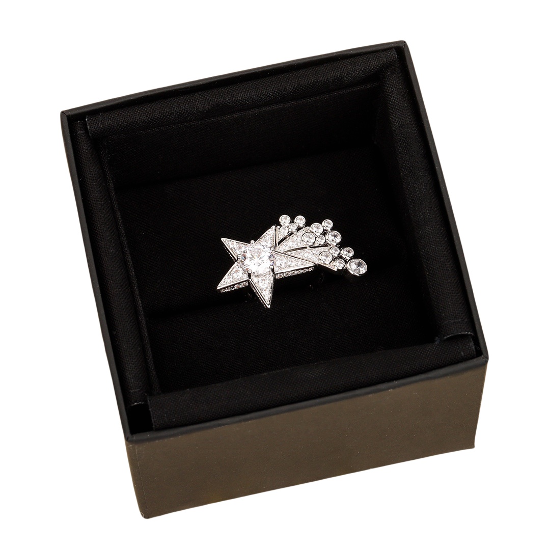 CCRS015 18K White Gold and diamond Comète Géode ring - ccjewelryacc