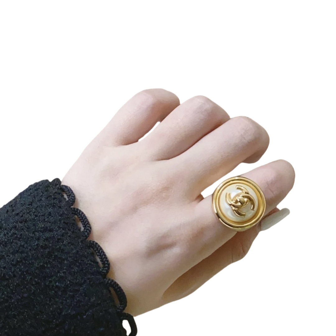 CCR010 Chanel pearl ring - ccjewelryacc